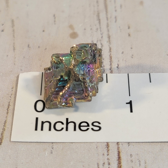 Square Bismuth Crystal DIY Homemade Jewlrey Pendant Sized Necklace Piece - Picture 9 of 10